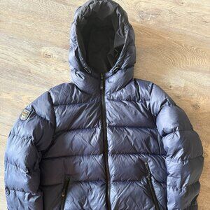 Triple Fat Goose Men's Small/Womens Medium Navy Hooded Puffer Jacket - Quilted